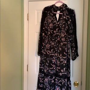 Belle Sky Floral and lace chocked maxi dress